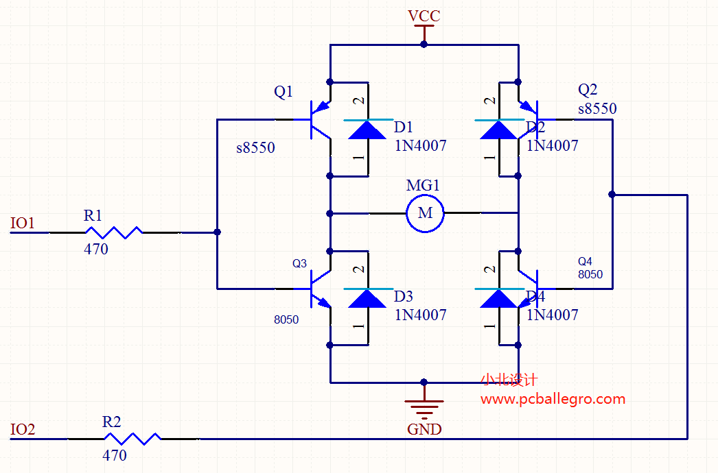 三极管电机驱动电路及BTS7960驱动芯片电路设计及PCB设计重点