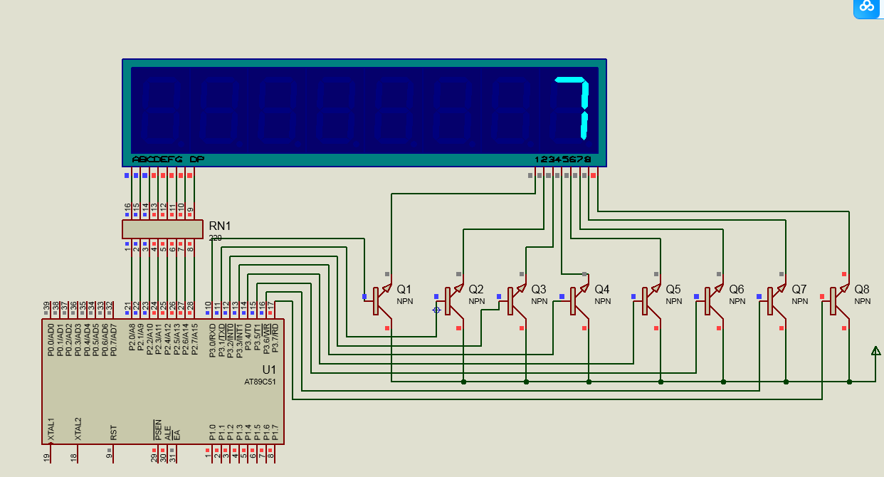 51单片机数码管滚动显示