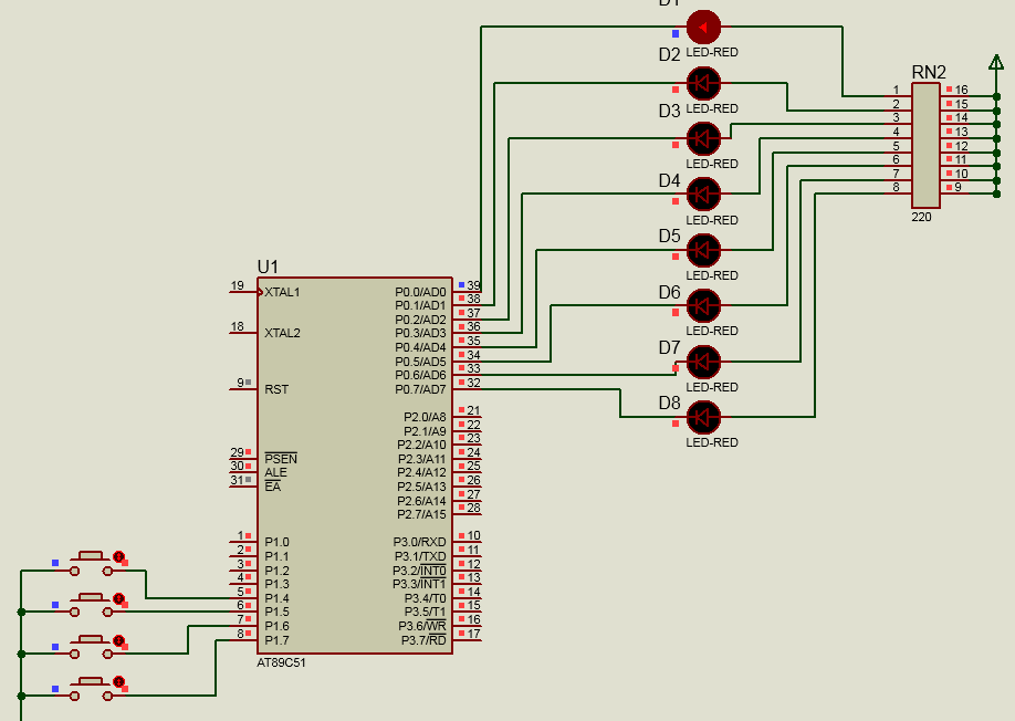 单片机 通过位操作，用按键来控制LED灯