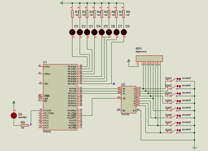 74LS148是带有扩展功能的8-3线优先编码器单片机通信